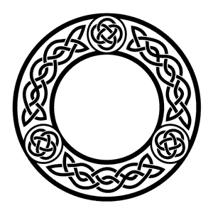 Векторная кельтская круглая рамка, 10КБ.